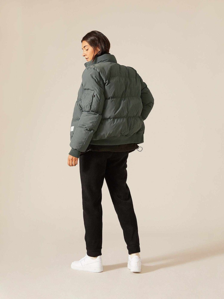 Women Alpha Industries Outerwear | Ma-1 Quilted Bomber Jacket Gunmetal