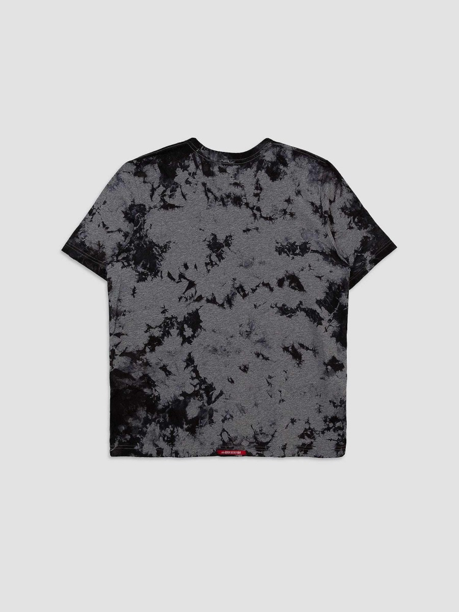 Men Alpha Industries T-Shirts | Alpha Crystal Dye Tee Medium Charcoal Heather