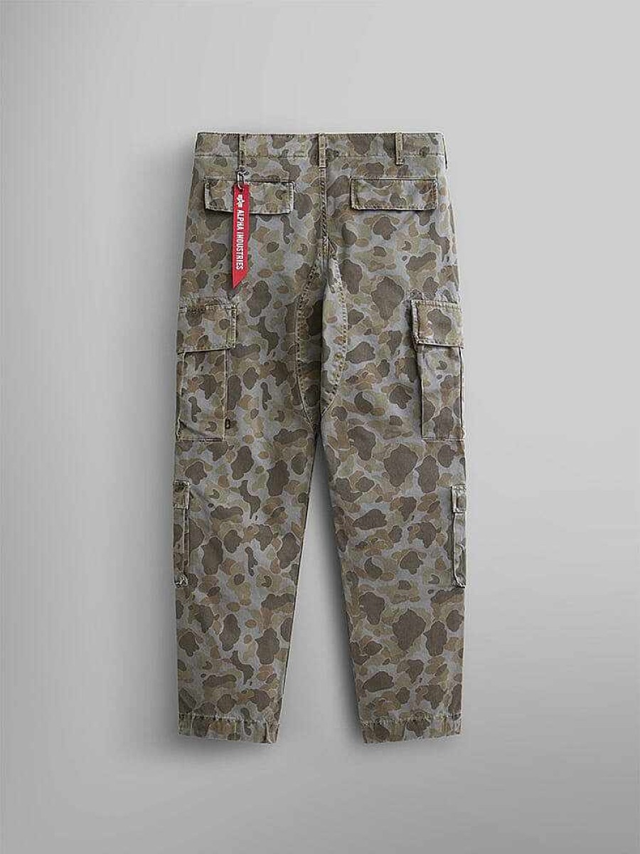 Men Alpha Industries Pants + Shorts | Acu Battlewash Pant Brown Frogskin Camo