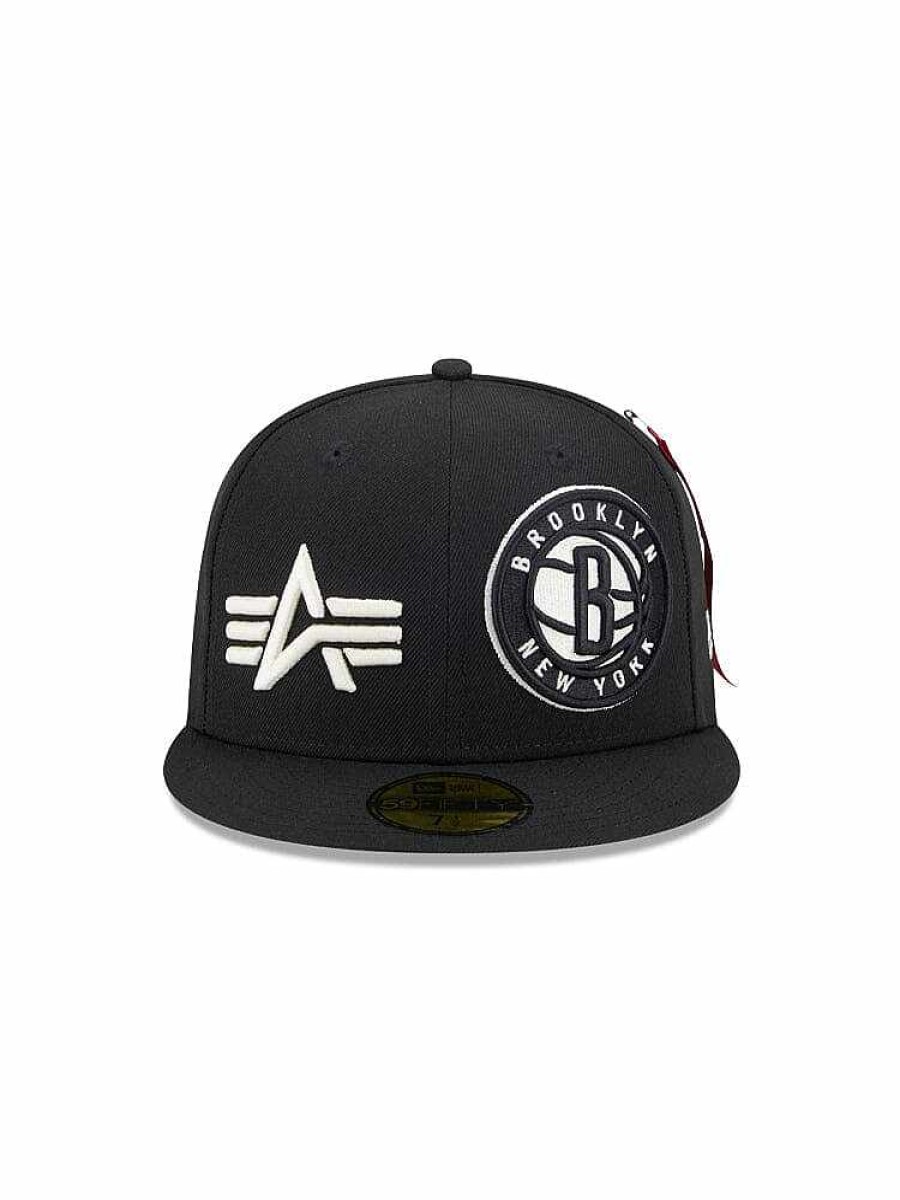 Nba Alpha Industries Nba X Alpha X New Era - Hats | Brooklyn Nets X Alpha X New Era 59Fifty Fitted Cap Black