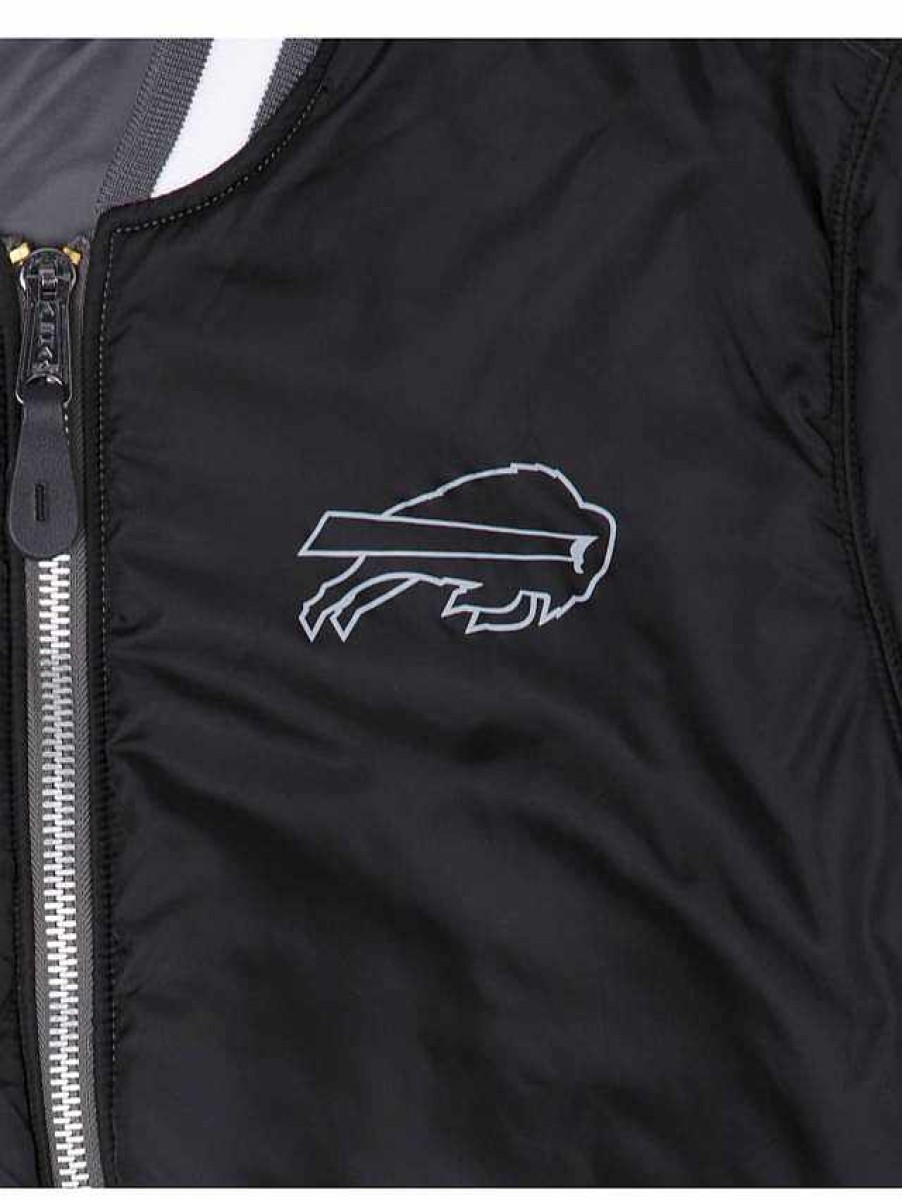 Nfl Alpha Industries Nfl X Alpha X New Era - Bomber Jackets | Buffalo Bills X Alpha X New Era Ma-1 Bomber Jacket Gunmetal