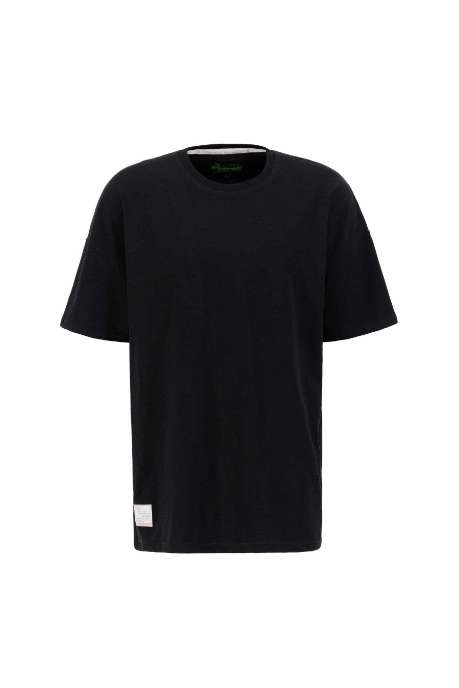 Men Alpha Industries T-Shirts | Recycled Label Tee Black