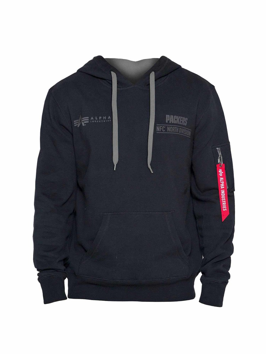 Nfl Alpha Industries Nfl X Alpha X New Era - Hoodies | Green Bay Packers X Alpha X New Era Hoodie Black