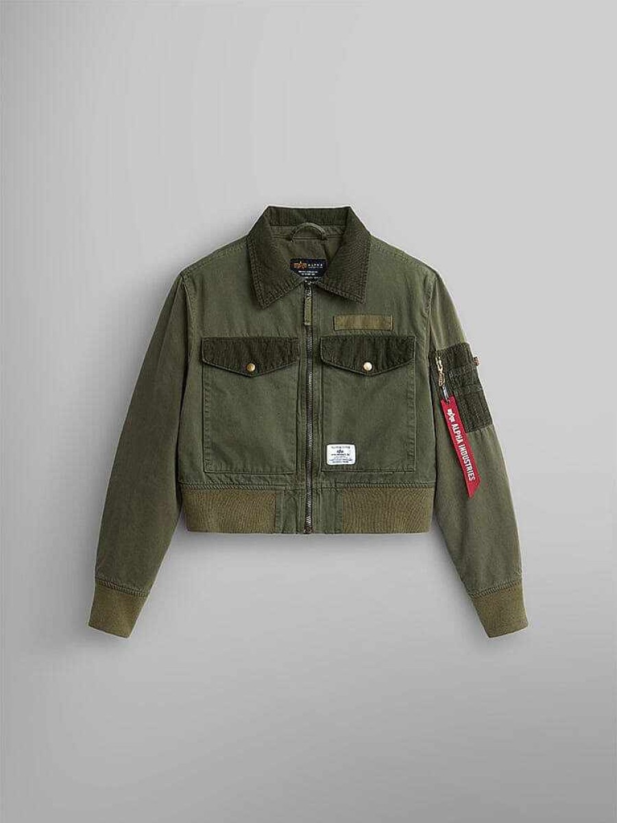 Women Alpha Industries Outerwear | Cropped Bomber Jacket W Og