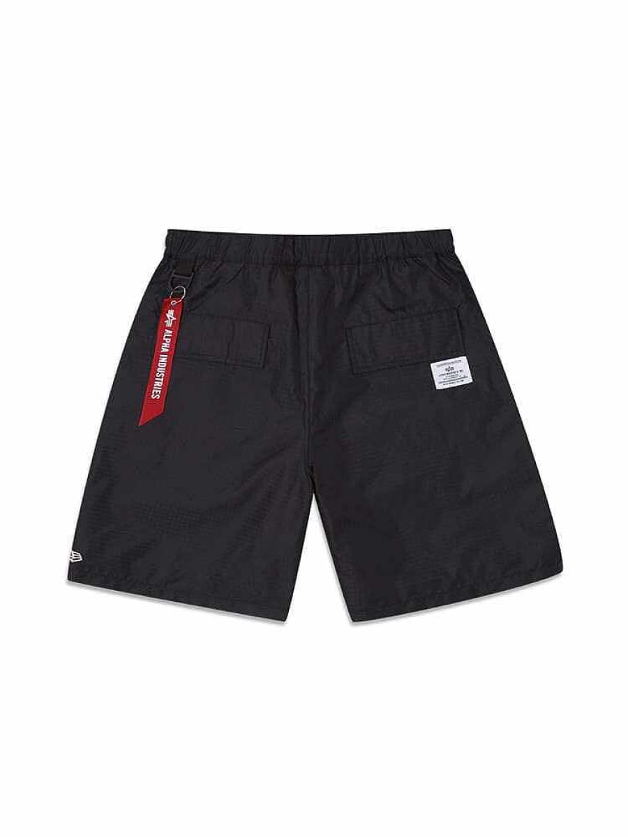 Nba Alpha Industries Nba X Alpha X New Era - Hoodies, Tees, & Shorts | Los Angeles Lakers X Alpha X New Era Nylon Shorts Black