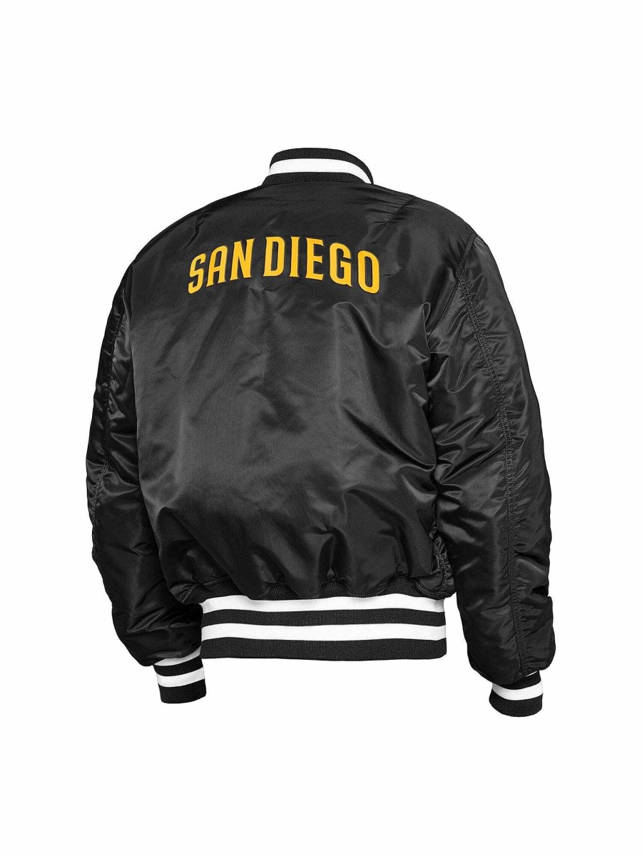 Mlb Alpha Industries Mlb X Alpha X New Era - Bomber Jackets | San Diego Padres X Alpha X New Era Ma-1 Bomber Jacket Black