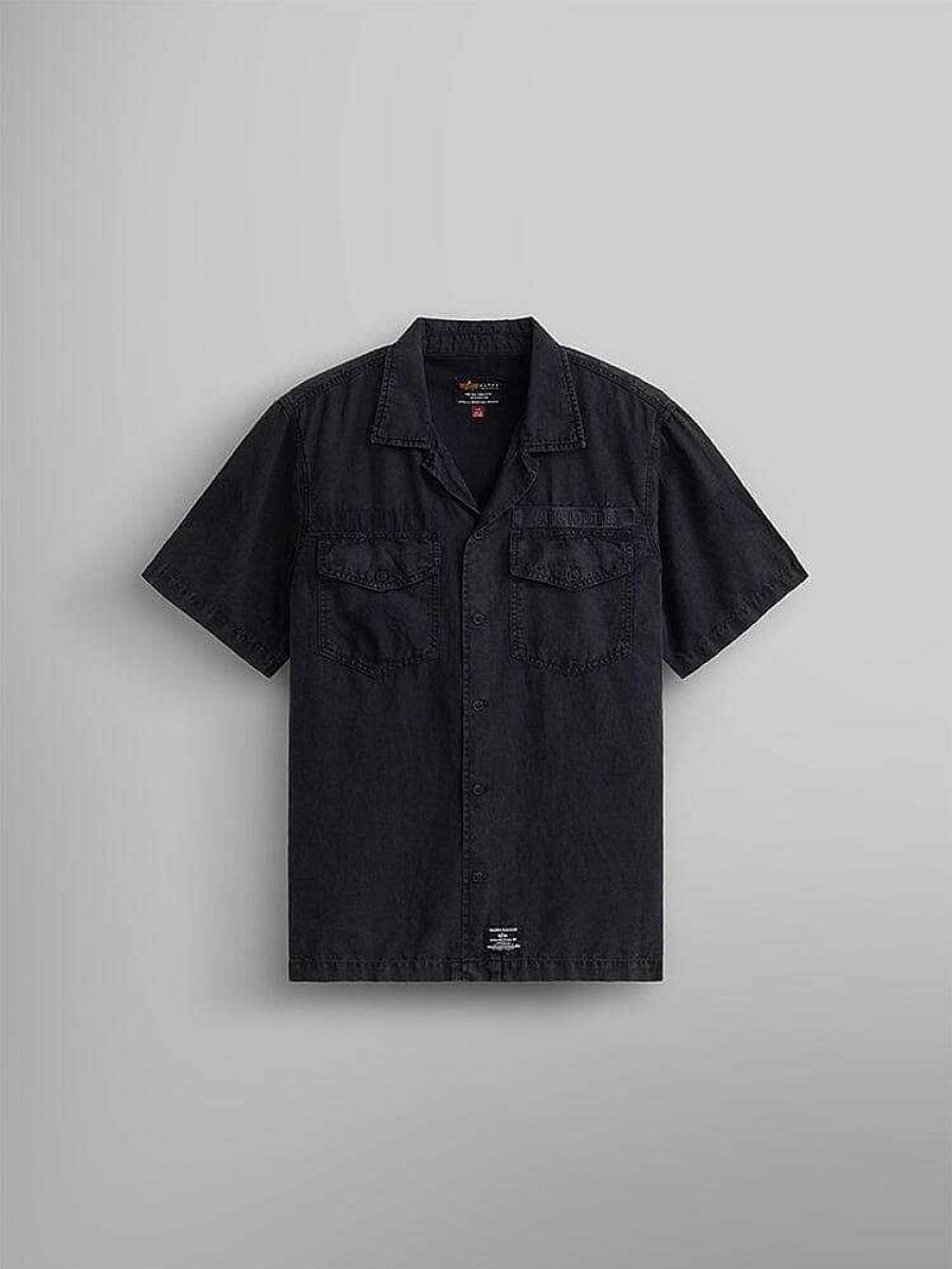 Men Alpha Industries Outerwear | Short Sleeve Washed Fatigue Shirt Jacket
