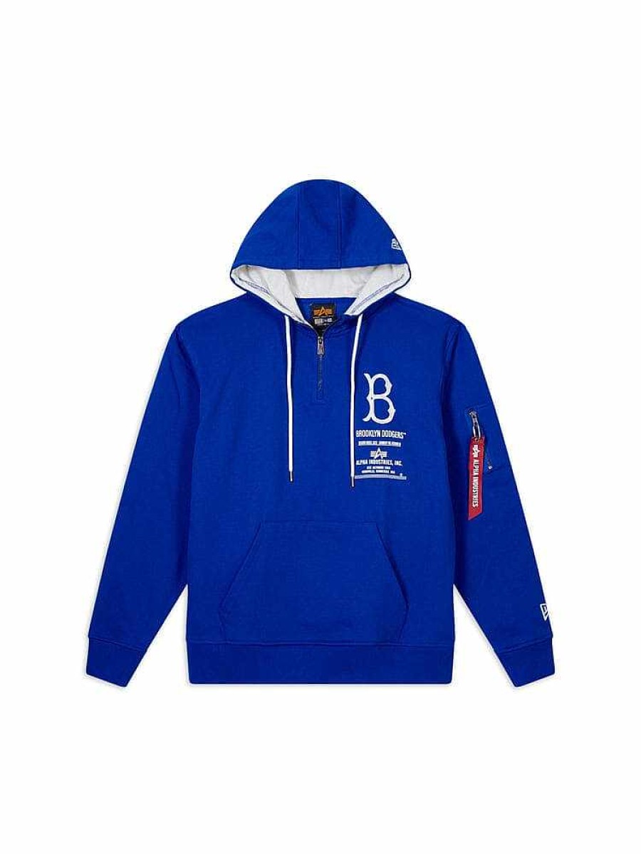 Mlb Alpha Industries Mlb X Alpha X New Era - Hoodies, Tees, & Shorts | Brooklyn Dodgers X Alpha X New Era Hoodie Blue