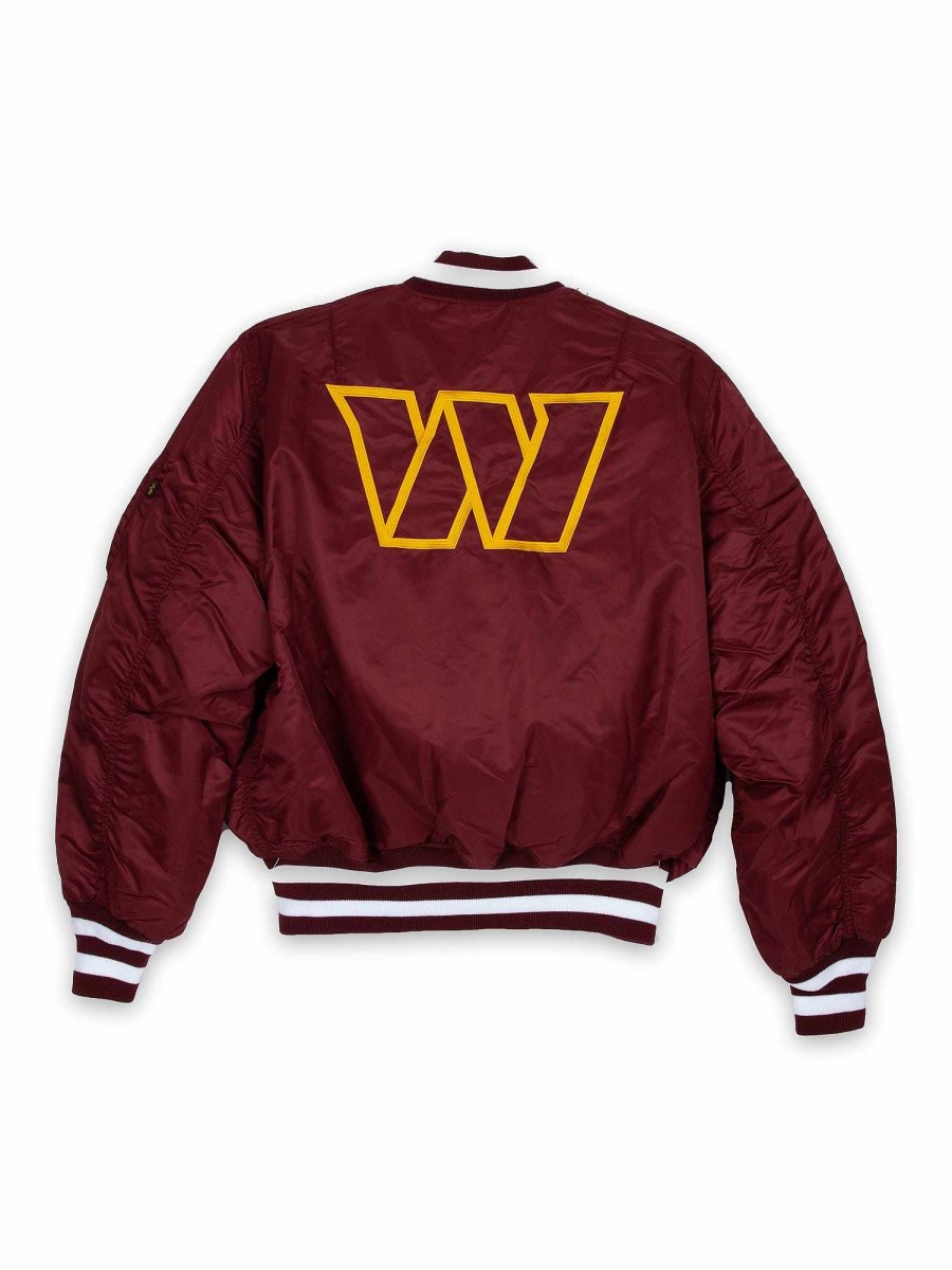 Nfl Alpha Industries Nfl X Alpha X New Era - Bomber Jackets | Washington Commanders X Alpha X New Era Ma-1 Bomber Jacket Burgundy