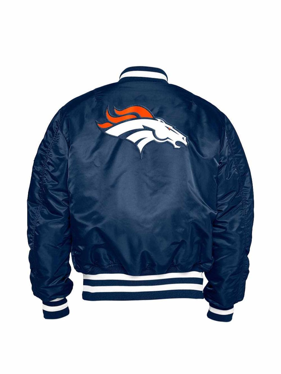 Nfl Alpha Industries Nfl X Alpha X New Era - Bomber Jackets | Denver Broncos X Alpha X New Era Ma-1 Bomber Jacket Replica Blue