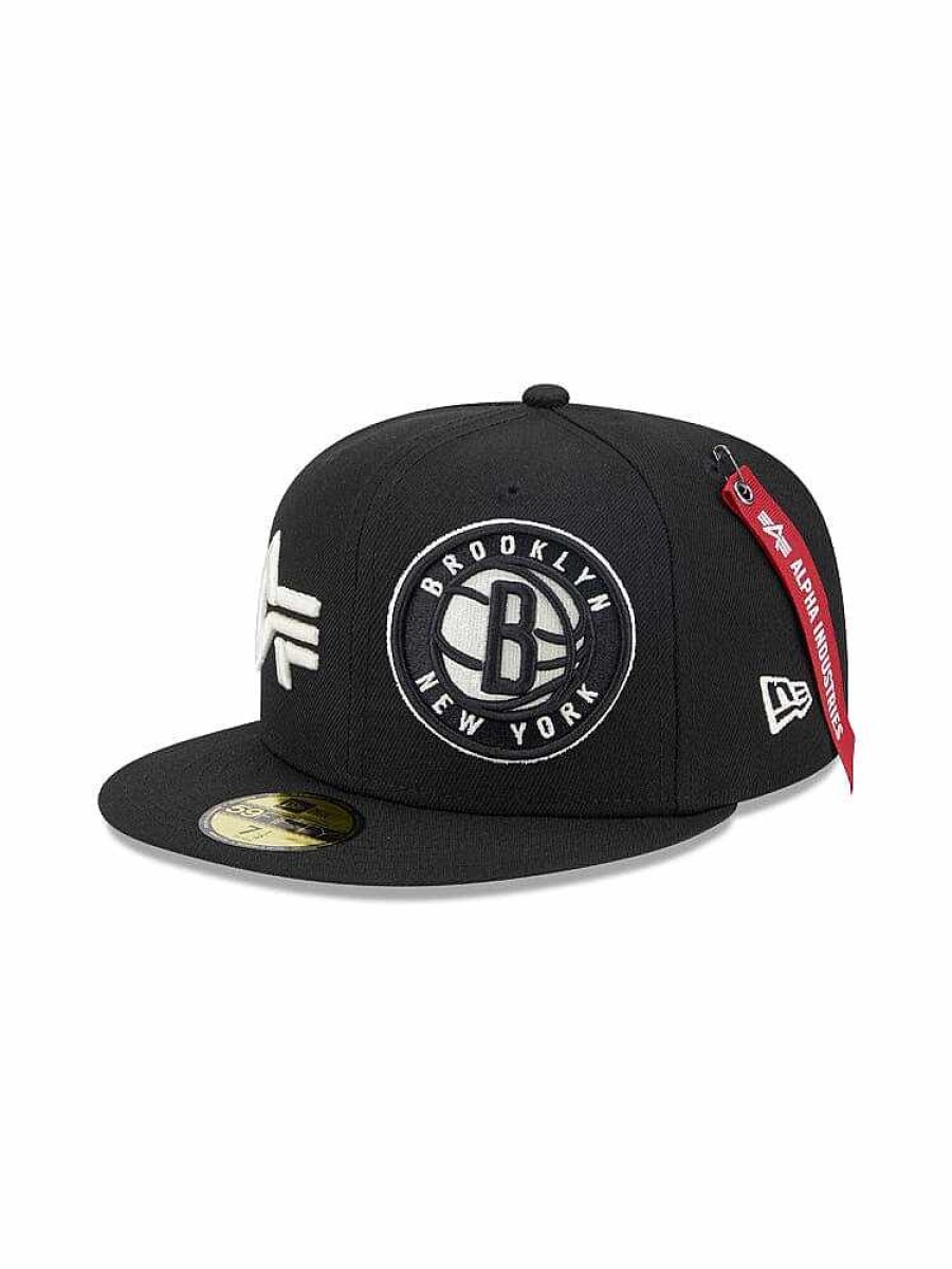 Nba Alpha Industries Nba X Alpha X New Era - Hats | Brooklyn Nets X Alpha X New Era 59Fifty Fitted Cap Black