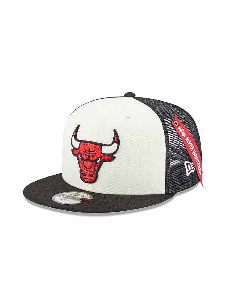 Nba Alpha Industries Nba X Alpha X New Era - Hats | Chicago Bulls X Alpha X New Era 950 Cap Black