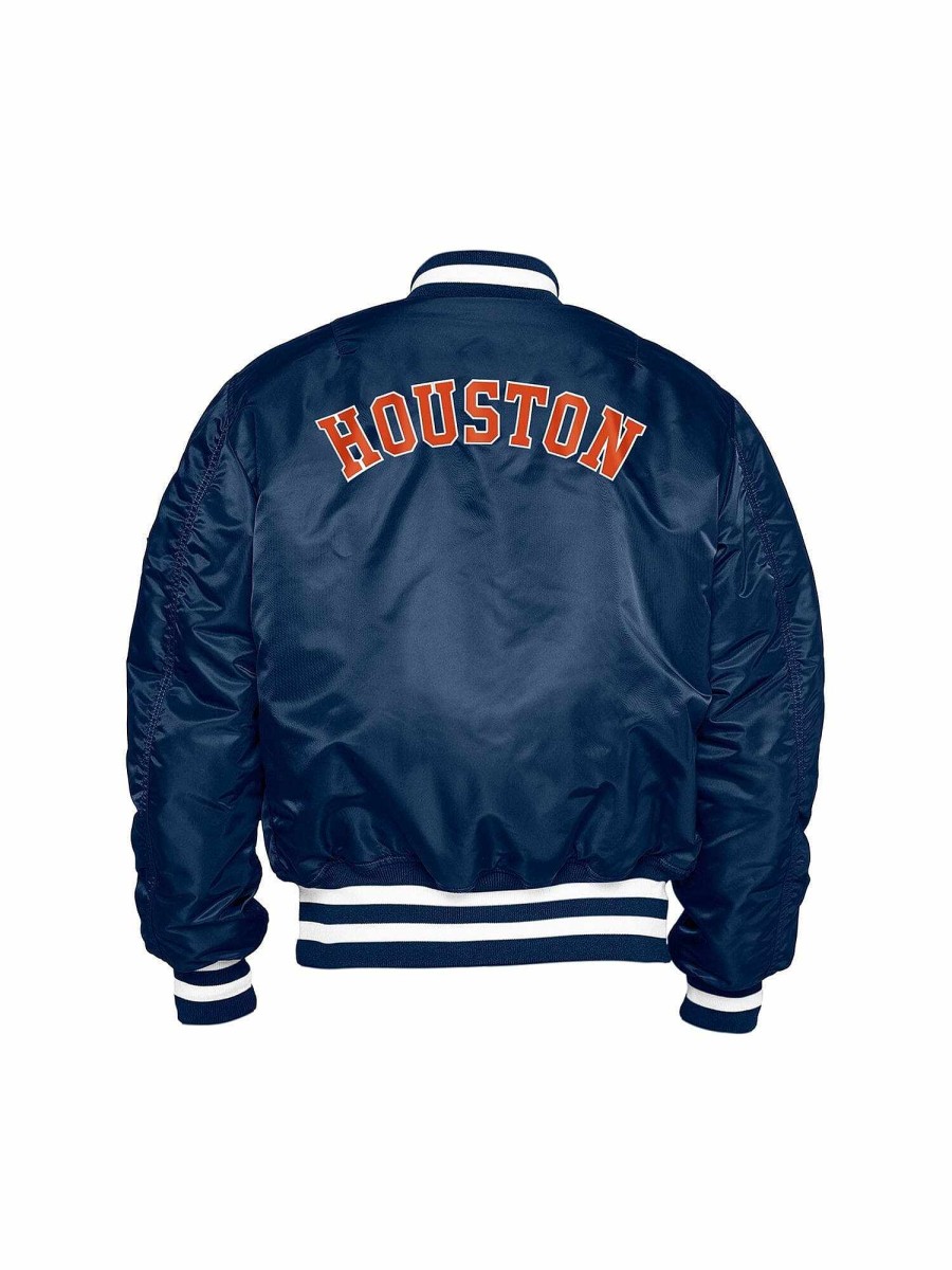 Mlb Alpha Industries Mlb X Alpha X New Era - Bomber Jackets | Houston Astros X Alpha X New Era Ma-1 Bomber Jacket Blue
