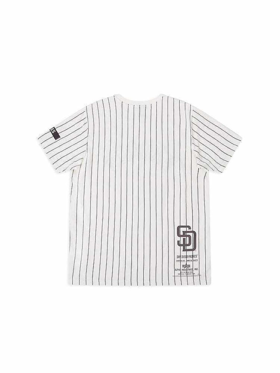Mlb Alpha Industries Mlb X Alpha X New Era - Hoodies, Tees, & Shorts | San Diego Padres X Alpha X New Era Tee White