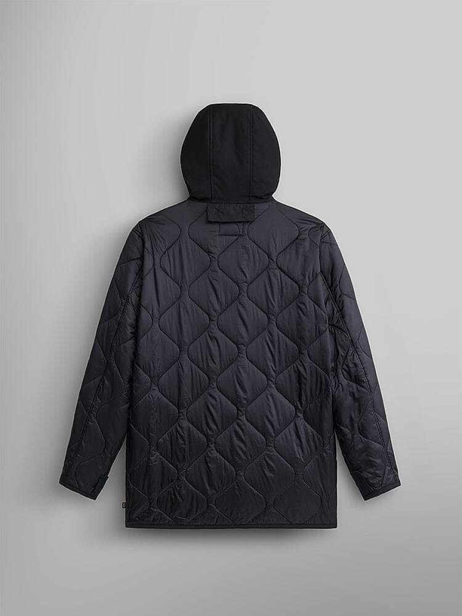 Men Alpha Industries Outerwear | Quilted Fishtail Liner Black