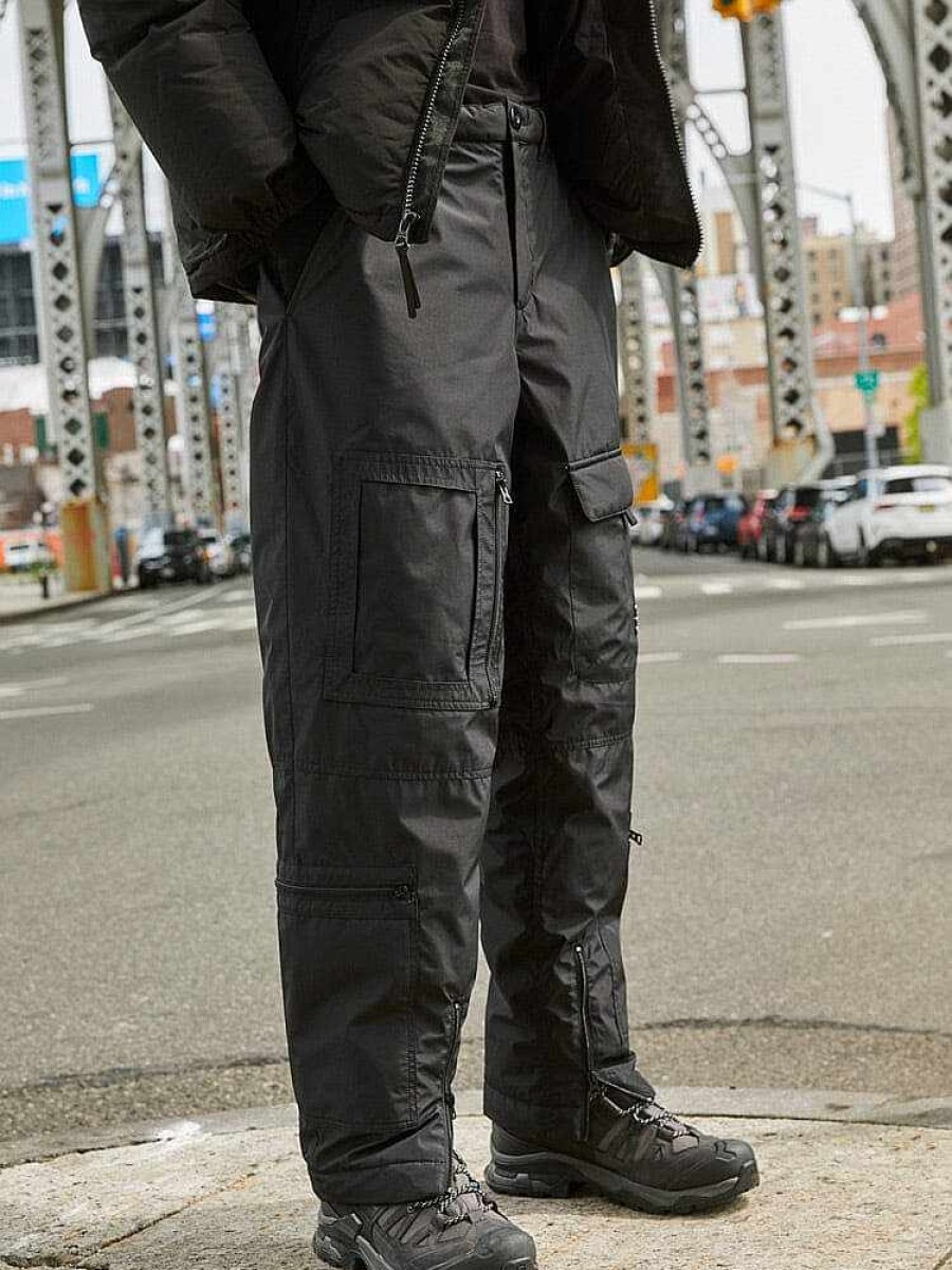 Men Alpha Industries Pants + Shorts | Raf Groundcrew Mod Pant Black
