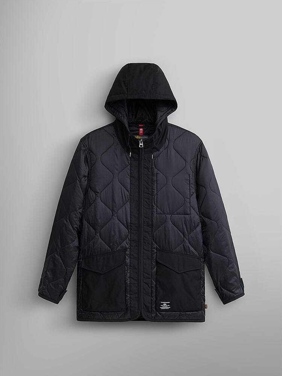 Men Alpha Industries Outerwear | Quilted Fishtail Liner Black