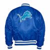 Nfl Alpha Industries Nfl X Alpha X New Era - Bomber Jackets | Detroit Lions X Alpha X New Era Ma-1 Bomber Jacket Pacific Blue