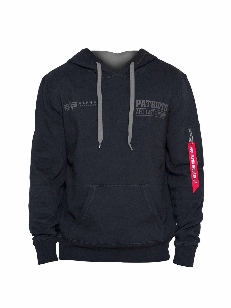 Nfl Alpha Industries Nfl X Alpha X New Era - Hoodies | New England Patriots X Alpha X New Era Hoodie Black
