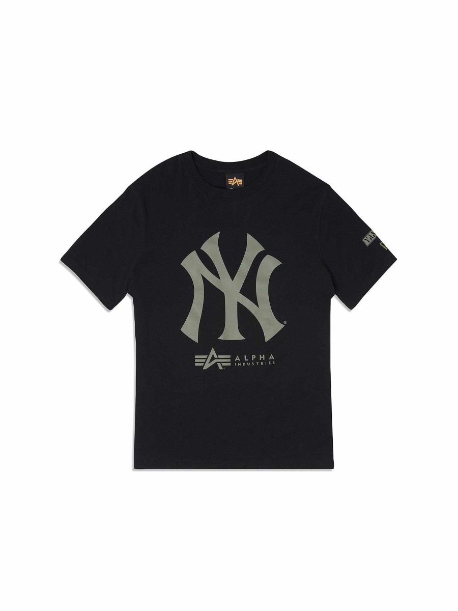 Mlb Alpha Industries Mlb X Alpha X New Era - Hoodies, Tees, & Shorts | New York Yankees X Alpha X New Era T-Shirt Black