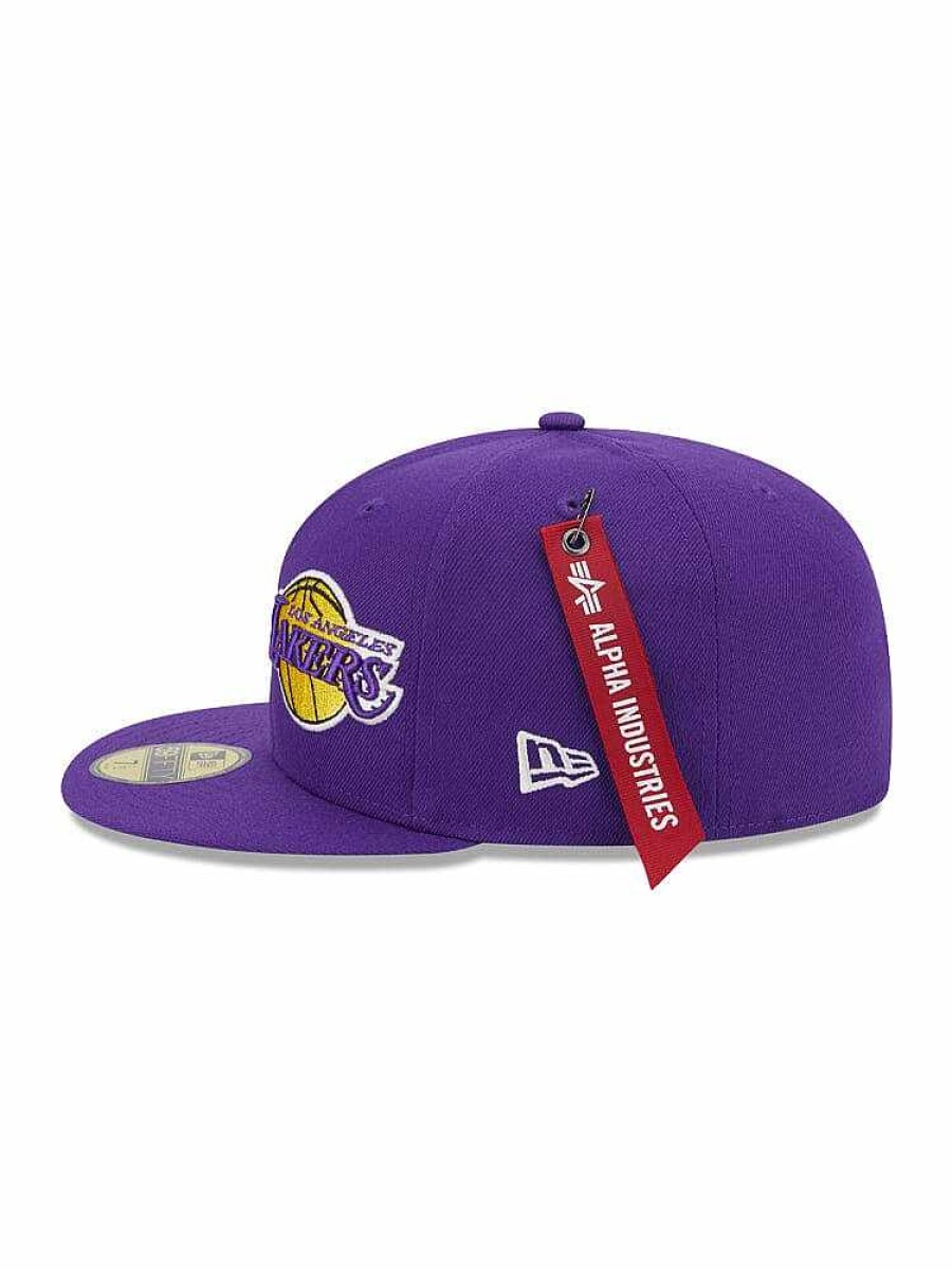 Nba Alpha Industries Nba X Alpha X New Era - Hats | Los Angeles Laker X Alpha X New Era 59Fifty Fitted Cap Purple