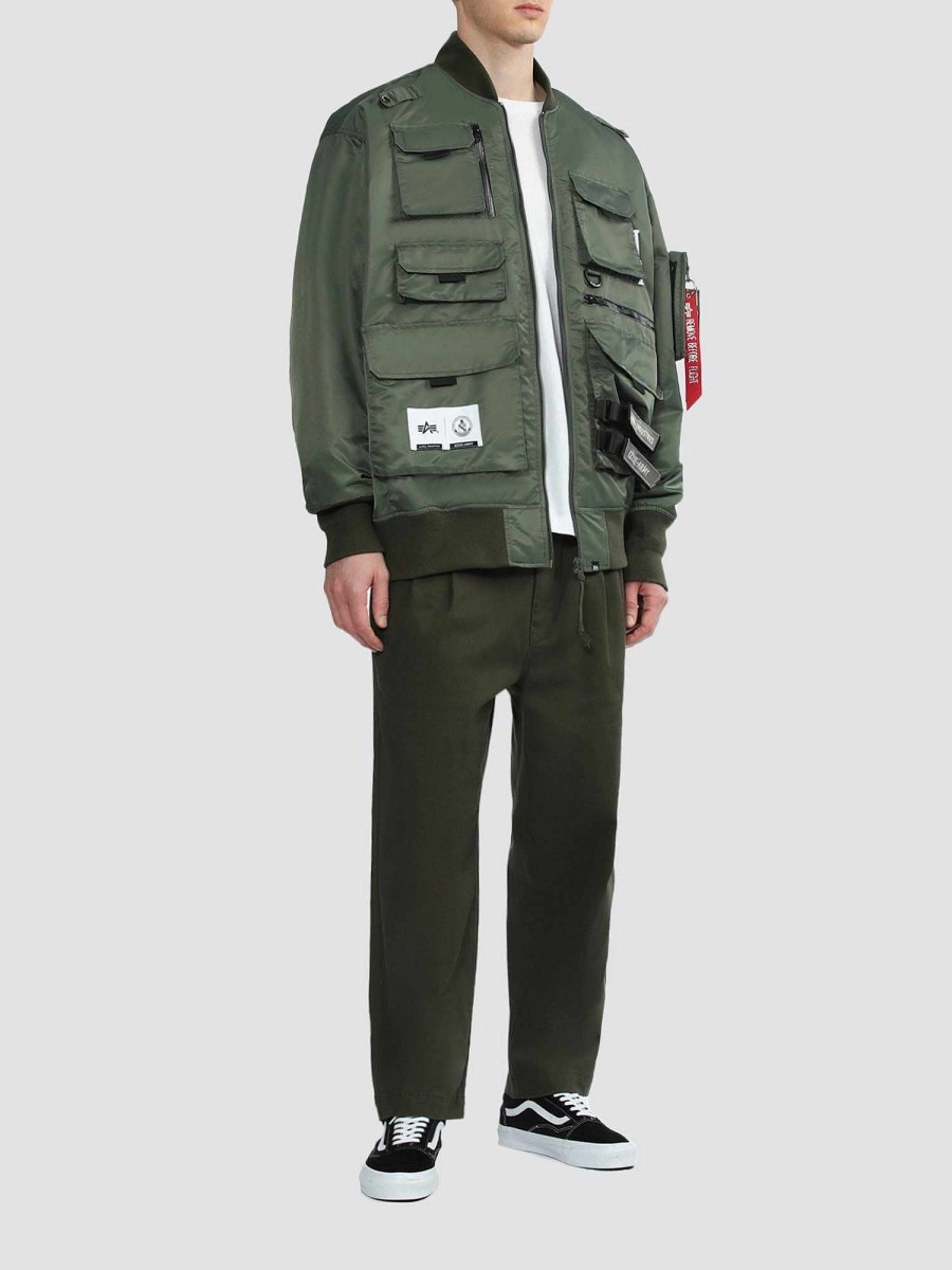 Men Alpha Industries Outerwear | Alpha X Izzue Utility Ma-1 Jacket