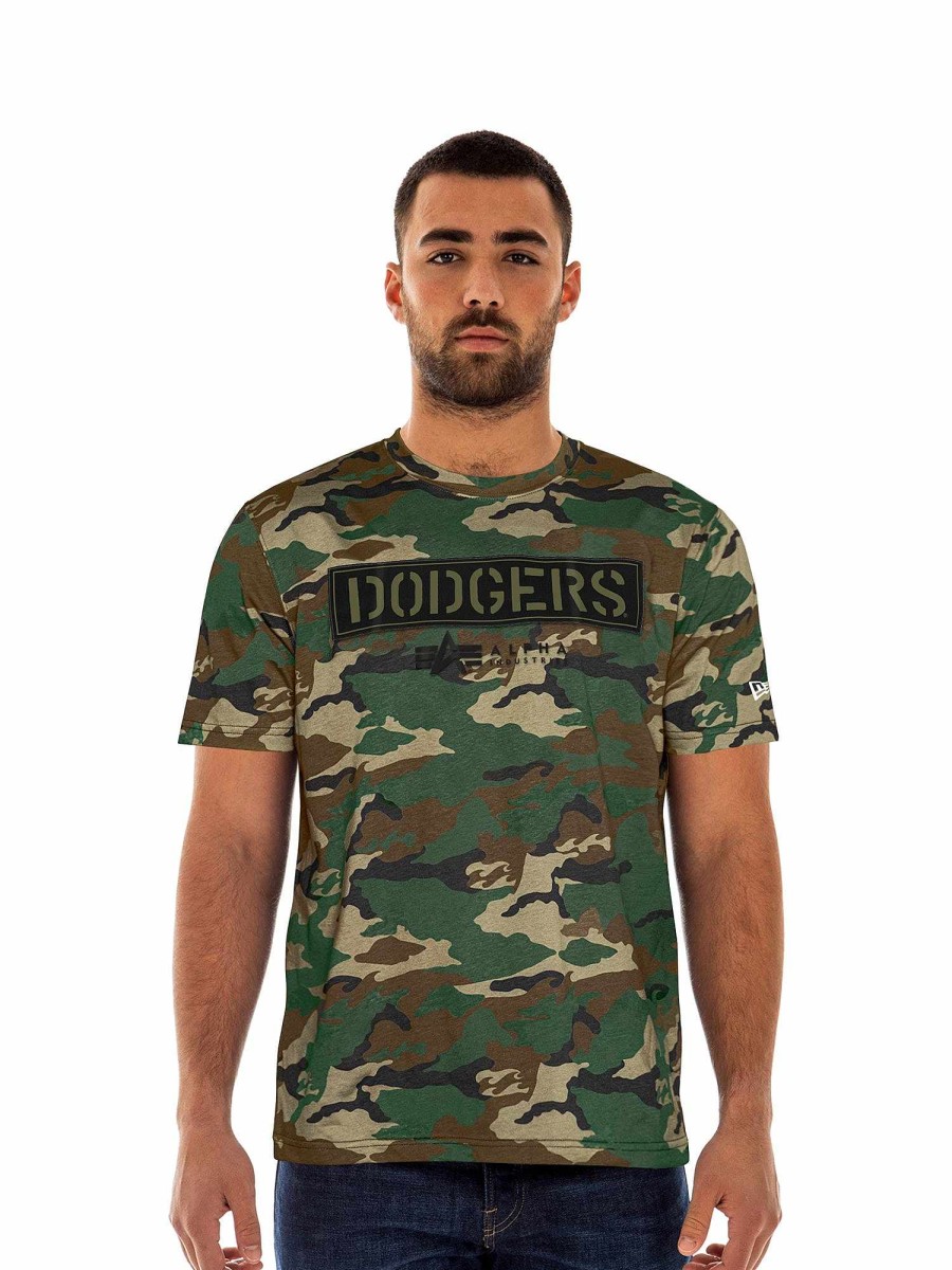 Mlb Alpha Industries Mlb X Alpha X New Era - Hoodies, Tees, & Shorts | Los Angeles Dodgers X Alpha X New Era T-Shirt Camo