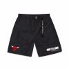 Nba Alpha Industries Nba X Alpha X New Era - Hoodies, Tees, & Shorts | Chicago Bulls X Alpha X New Era Nylon Shorts Black