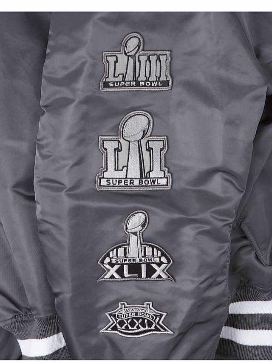 Nfl Alpha Industries Nfl X Alpha X New Era - Bomber Jackets | New England Patriots X Alpha X New Era Ma-1 Bomber Jacket Gunmetal