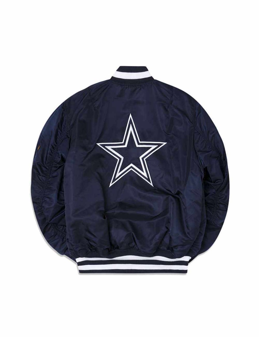 Nfl Alpha Industries Nfl X Alpha X New Era - Bomber Jackets | Dallas Cowboys X Alpha X New Era Ma-1 Bomber Jacket Replica Blue