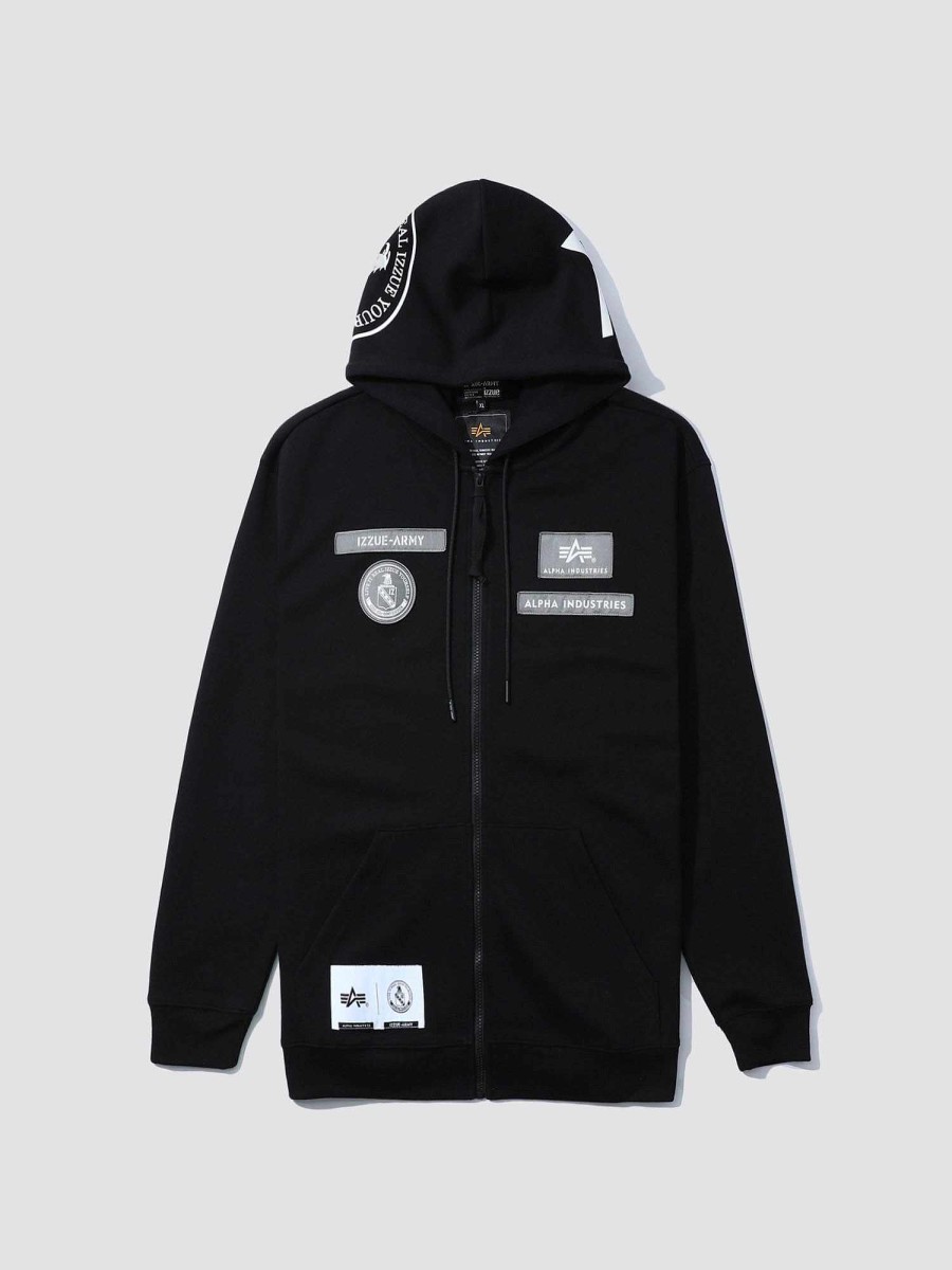 Men Alpha Industries Hoodies + Sweatshirts | Alpha X Izzue Full Zip Jacket Black