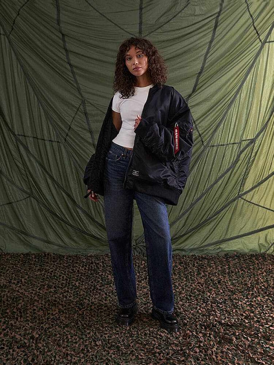 Women Alpha Industries Outerwear | Oversized Ma-1 Mod Bomber Jacket W