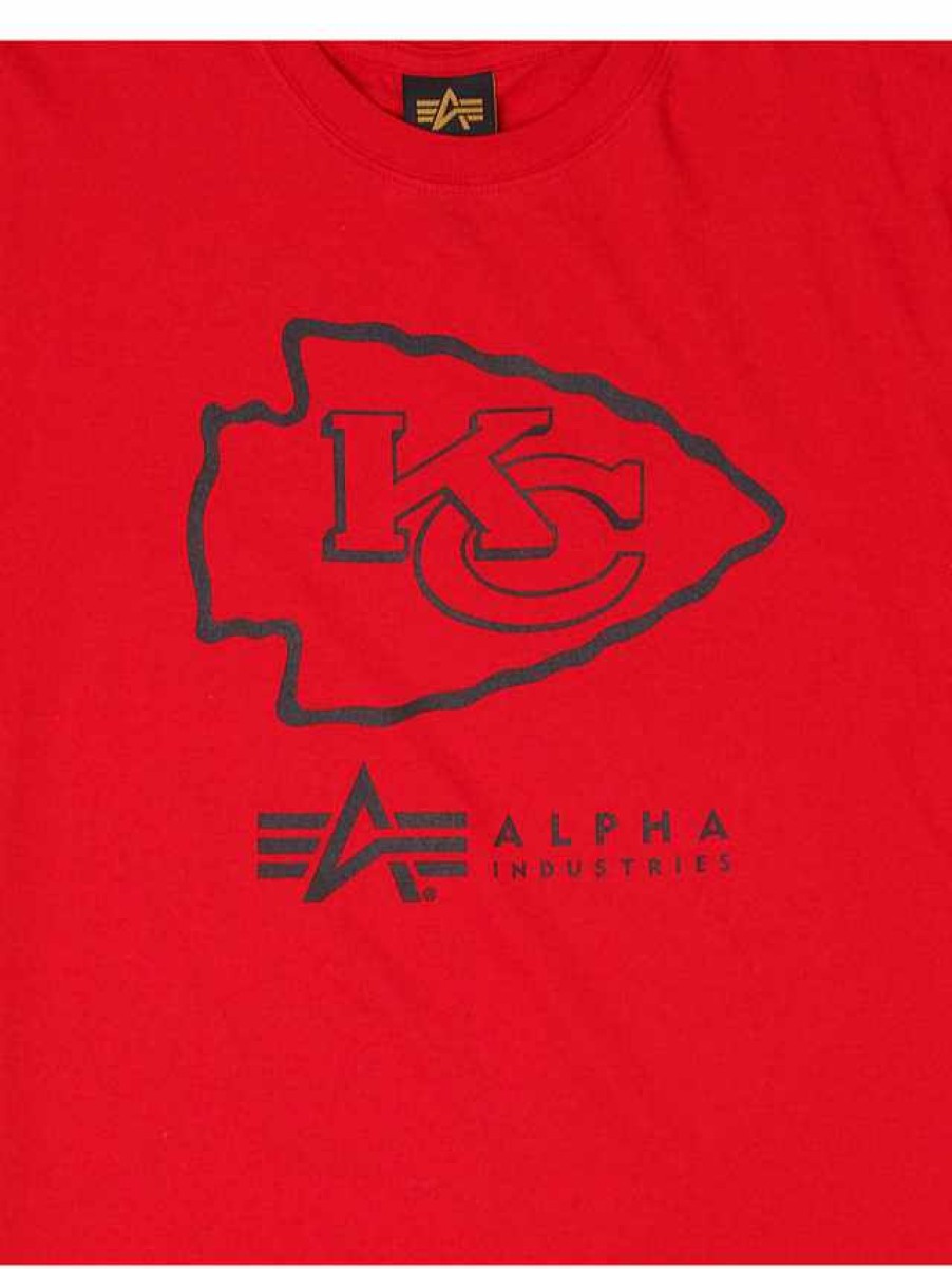 Nfl Alpha Industries Nfl X Alpha X New Era - Tees | Kansas City Chiefs X Alpha X New Era T-Shirt Red