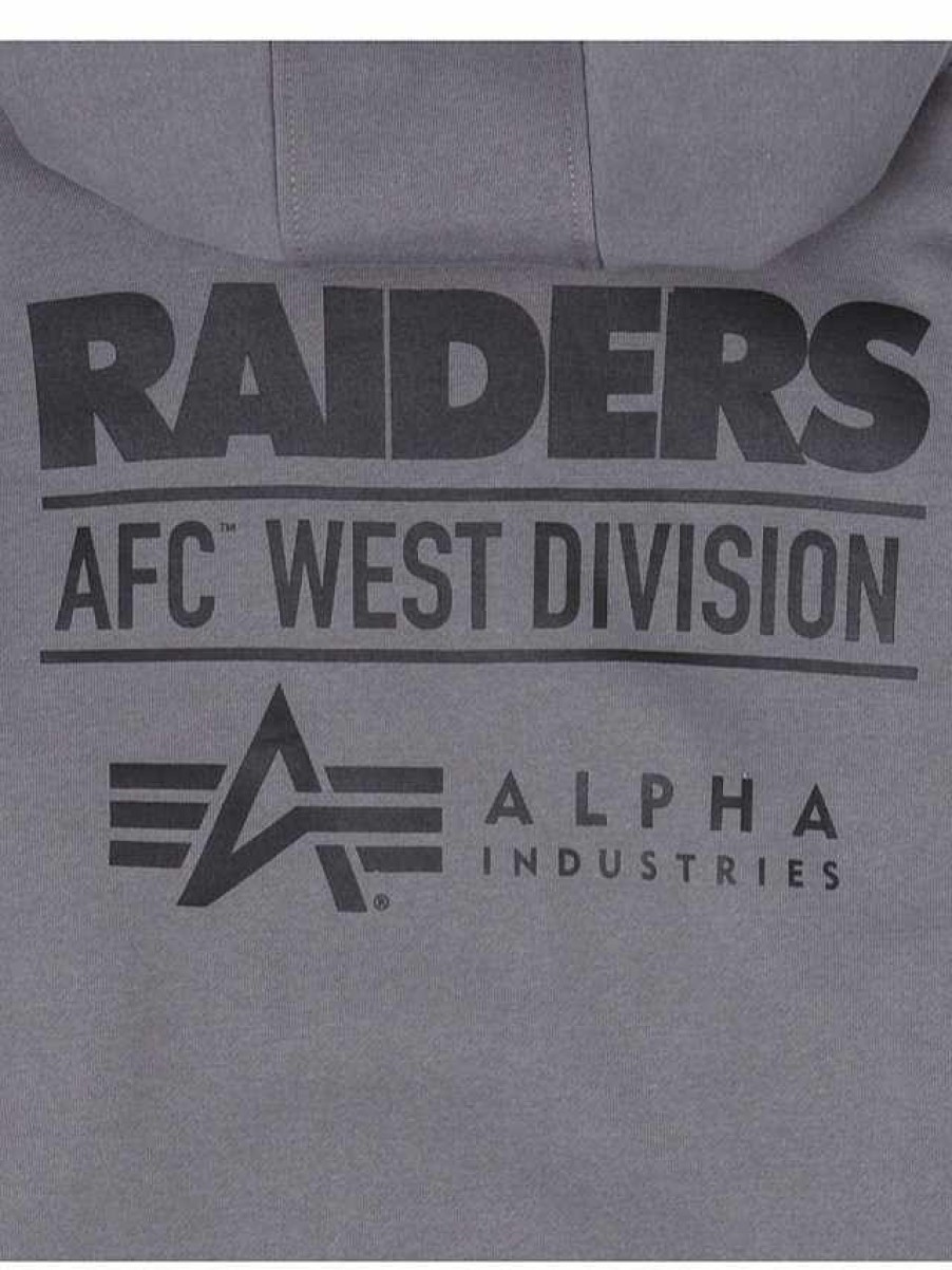 Nfl Alpha Industries Nfl X Alpha X New Era - Hoodies | Las Vegas Raiders X Alpha X New Era Hoodie Gray
