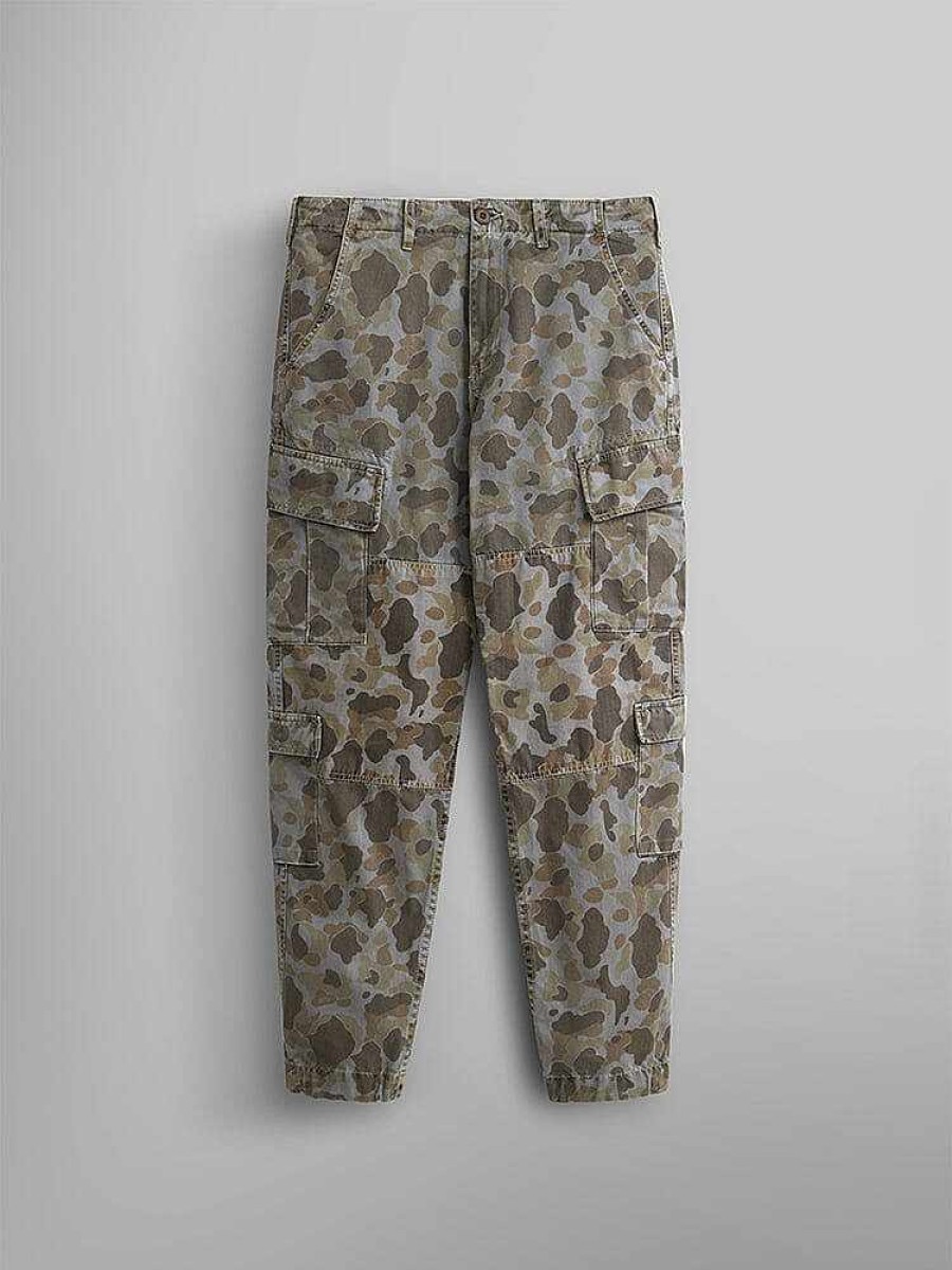 Men Alpha Industries Pants + Shorts | Acu Battlewash Pant Brown Frogskin Camo