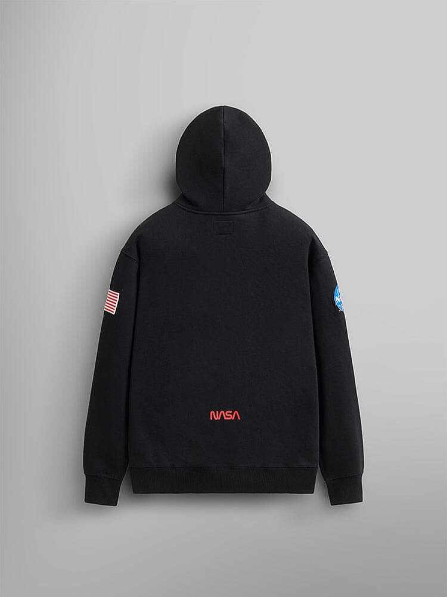 Men Alpha Industries Hoodies + Sweatshirts | Nasa Worm Logo Hoodie