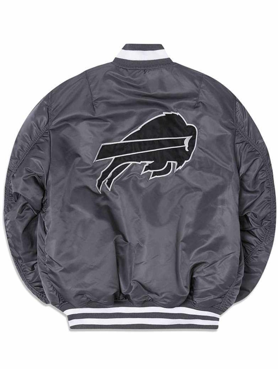 Nfl Alpha Industries Nfl X Alpha X New Era - Bomber Jackets | Buffalo Bills X Alpha X New Era Ma-1 Bomber Jacket Gunmetal