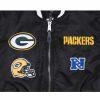 Nfl Alpha Industries Nfl X Alpha X New Era - Bomber Jackets | Green Bay Packers X Alpha X New Era Ma-1 Bomber Jacket Black