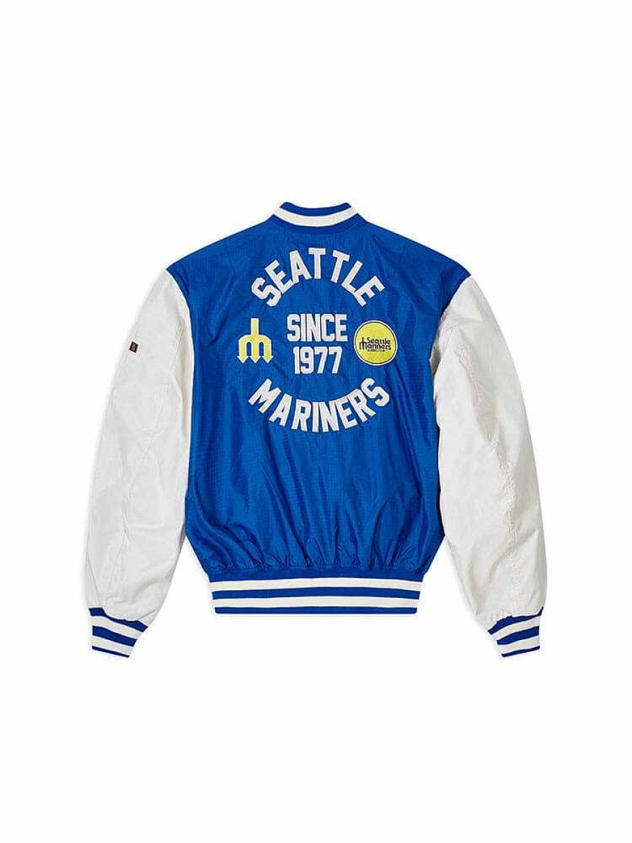 Mlb Alpha Industries Mlb X Alpha X New Era - Bomber Jackets | Seattle Mariners X Alpha X New Era L-2B Bomber Jacket Blue