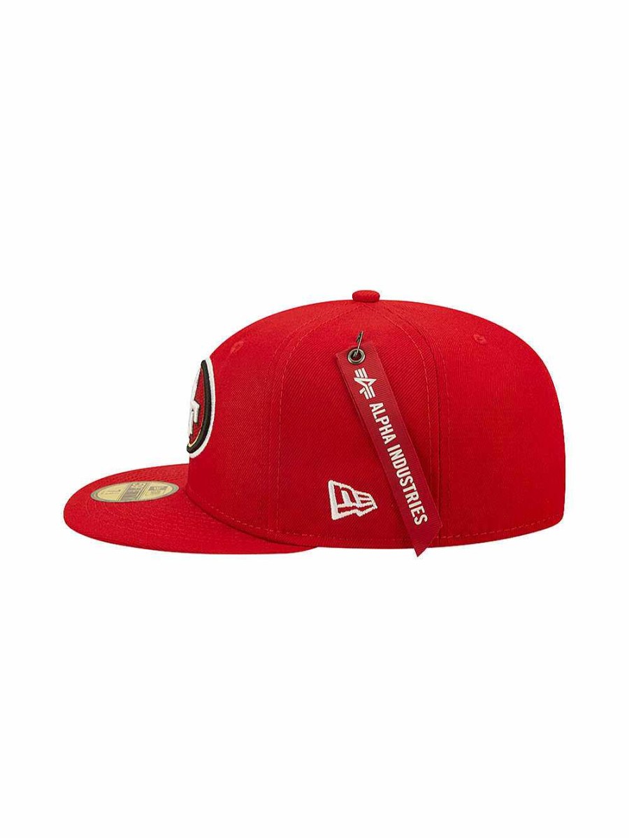 Nfl Alpha Industries Nfl X Alpha X New Era - Caps | San Francisco 49Ers X Alpha X New Era 59Fifty Fitted Cap Red