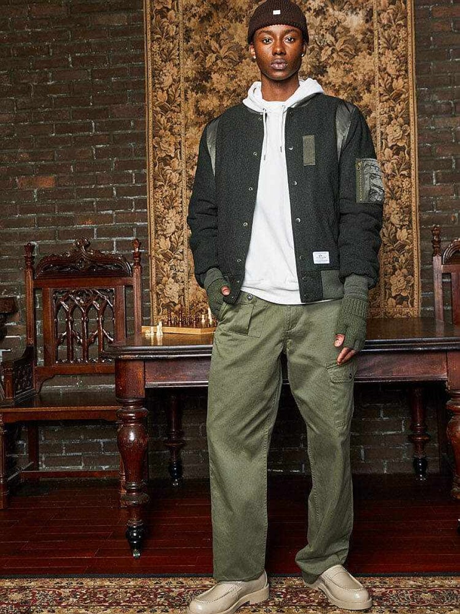 Men Alpha Industries Outerwear | Wool Varsity Bomber Jacket Gen Ii