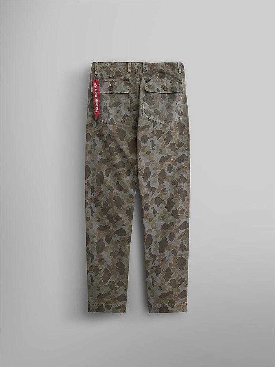 Men Alpha Industries Pants + Shorts | Fatigue Battlewash Pant Brown Frogskin Camo