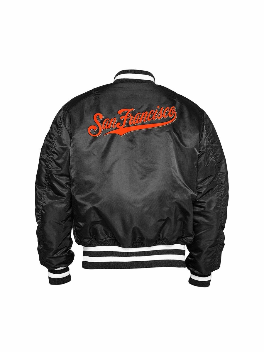Mlb Alpha Industries Mlb X Alpha X New Era - Bomber Jackets | San Francisco Giants X Alpha X New Era Ma-1 Bomber Jacket Black