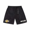 Nba Alpha Industries Nba X Alpha X New Era - Hoodies, Tees, & Shorts | Los Angeles Lakers X Alpha X New Era Nylon Shorts Black