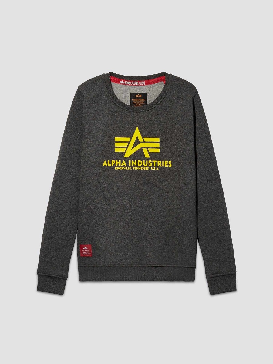Youth Alpha Industries Tees & Sweatshirts | Youth Basic Sweater Charcoal Heather