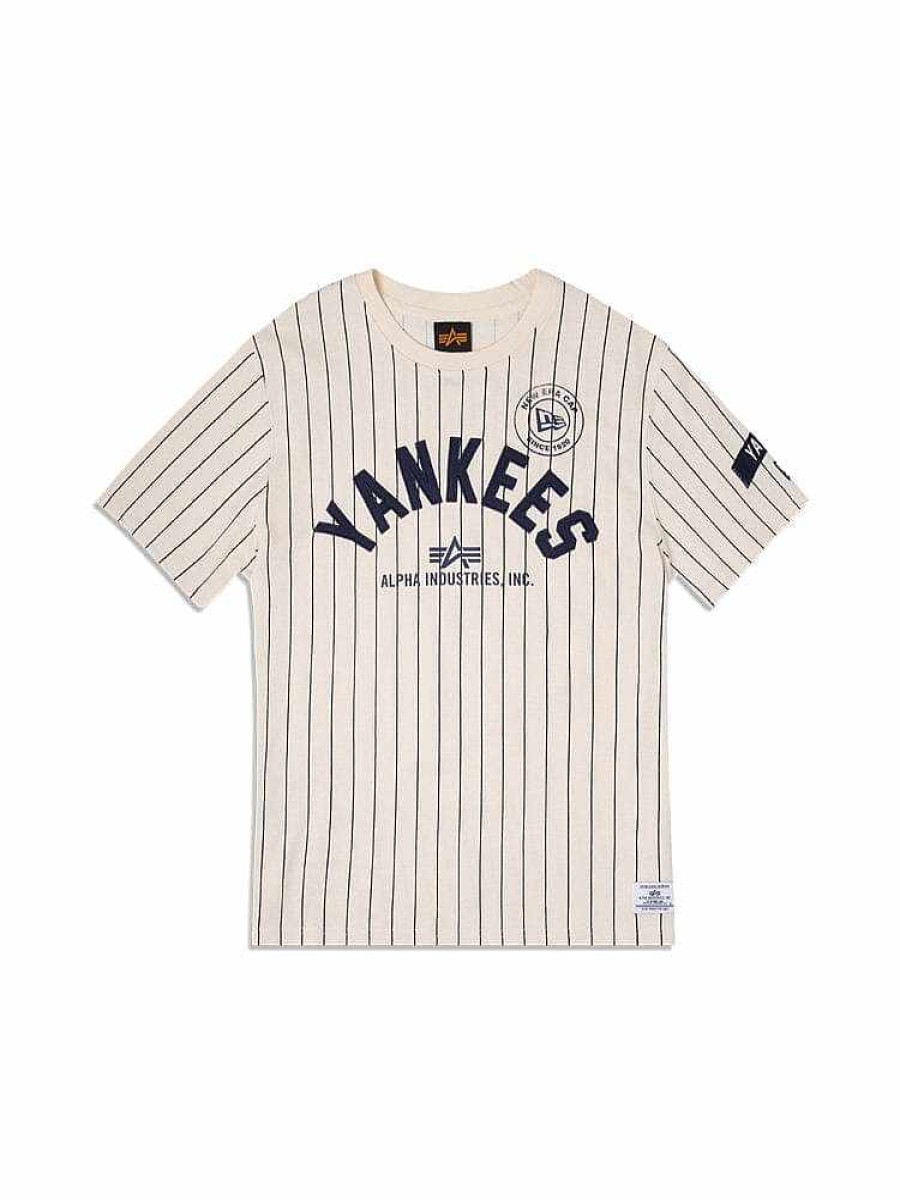 Mlb Alpha Industries Mlb X Alpha X New Era - Hoodies, Tees, & Shorts | New York Yankees X Alpha X New Era Tee White