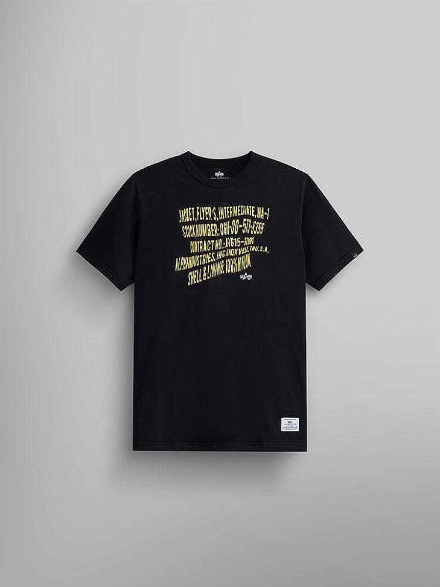 Men Alpha Industries T-Shirts | Alpha Warped Label Tee