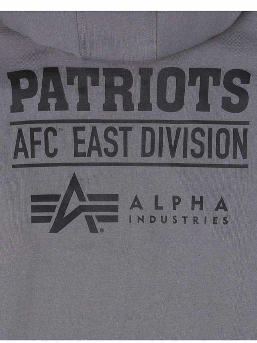 Nfl Alpha Industries Nfl X Alpha X New Era - Hoodies | New England Patriots X Alpha X New Era Hoodie Gray