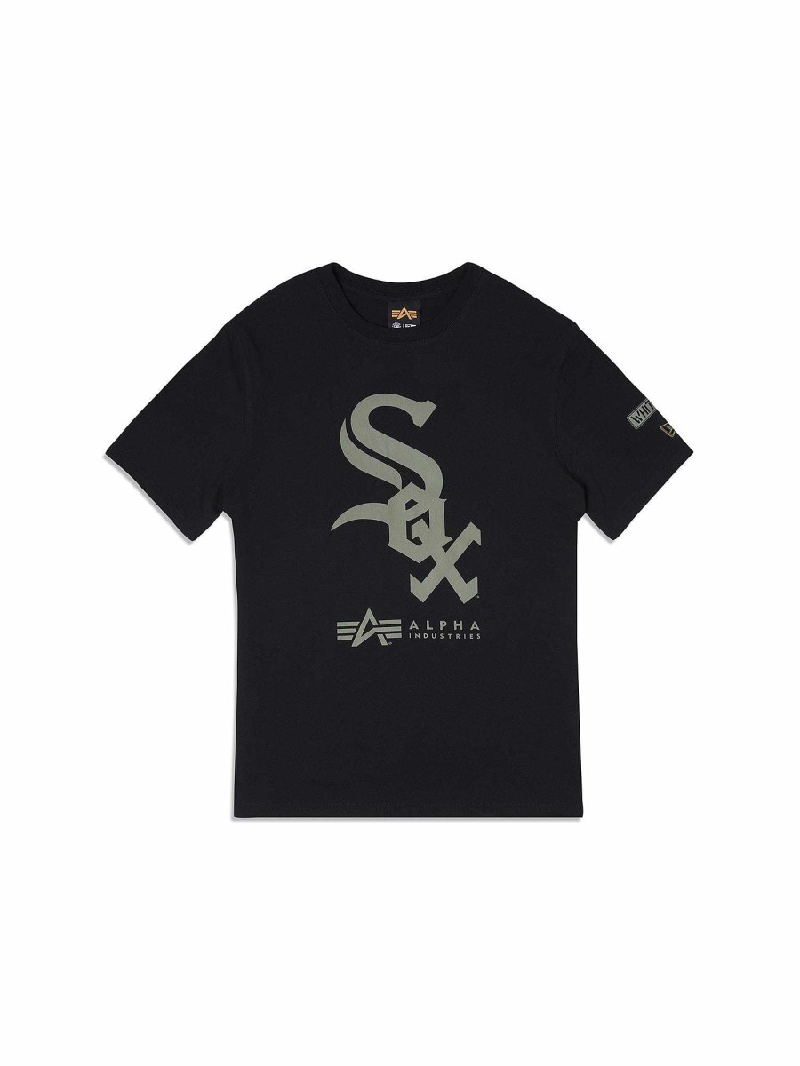 Mlb Alpha Industries Mlb X Alpha X New Era - Hoodies, Tees, & Shorts | Chicago White Sox X Alpha X New Era T-Shirt Black