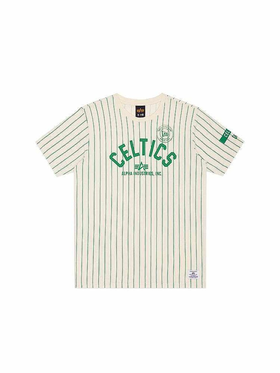 Nba Alpha Industries Nba X Alpha X New Era - Hoodies, Tees, & Shorts | Boston Celtics X Alpha X New Era Tee White